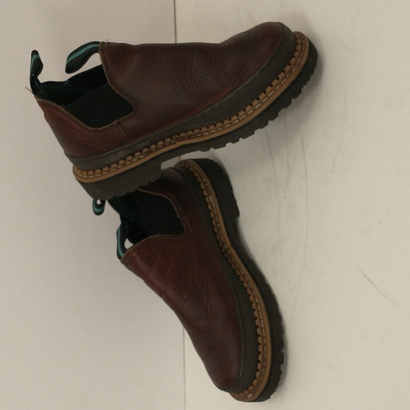 Leather Work Shoe Romeo by Georgia Giant Brown sz 5W High Quality & Heavy Duty - Picture 1 of 11